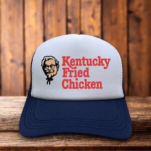 Kentucky Fried Chicken Mens Trucker Hat Navy Snapback Original Vintage Logo Cap
